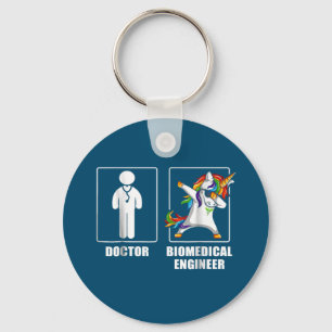 Porte-clés Ingénieur biomédical Unicorn Dabbing Amoureux amus