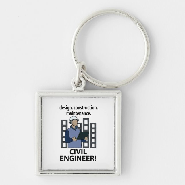 Porte-clés Ingénieur civil Conception Construction Ingénieur  (Devant)