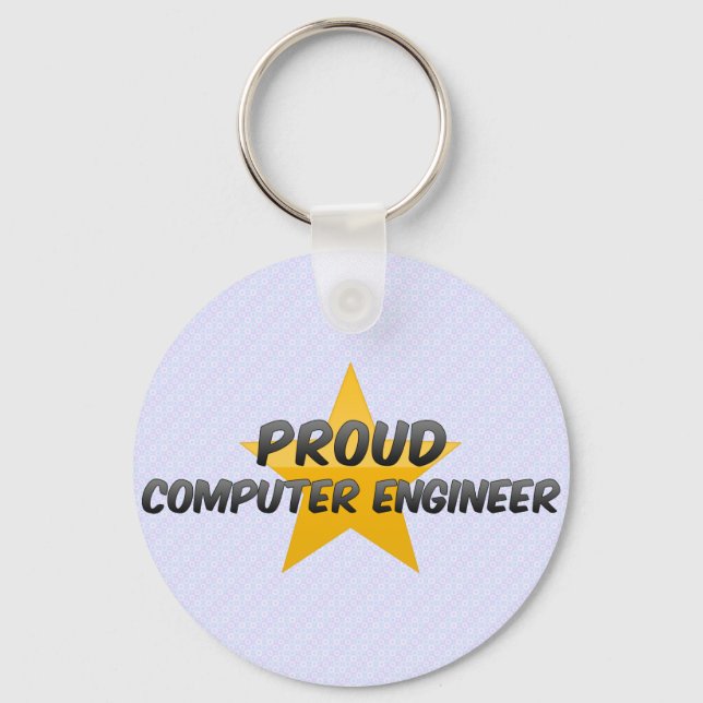 Porte-clés Ingénieur informatique fier (Recto)