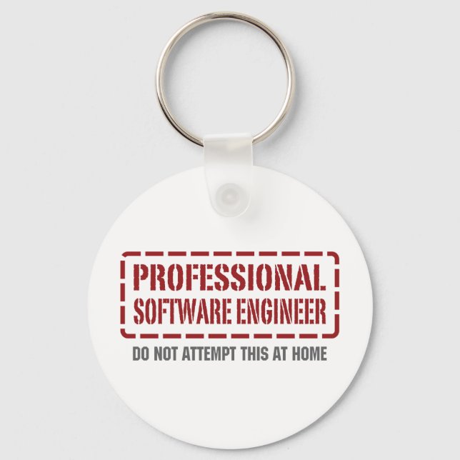 Porte-clés Ingénieur logiciel professionnel (Recto)