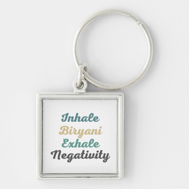 Porte-clés Inhale Biryani Exhale Negativity Keychains (Devant)