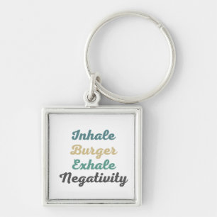 Porte-clés Inhale Burger Exhale Negativity Keychains