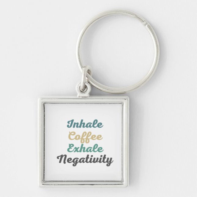 Porte-clés Inhale Coffee Exhale Negativity Keychains (Devant)