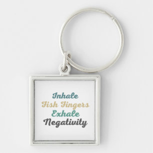 Porte-clés Inhale Fish Fingers Exhale Negativity Keychains