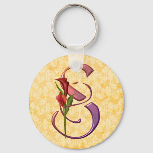Porte-clés Initiale colorée S de calla