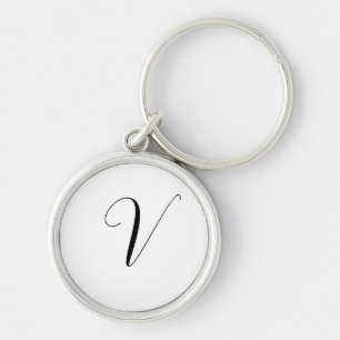 Porte-clés Initiale de script de monogramme personnalisé
