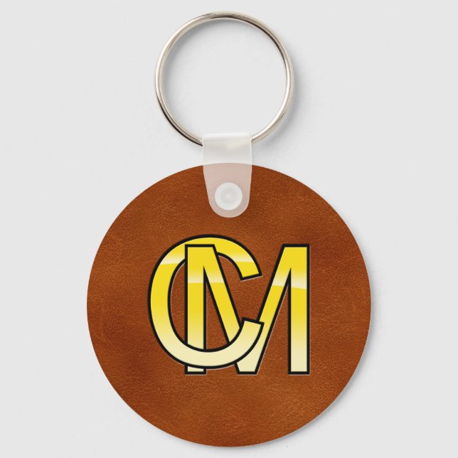 Porte-clés initiales C et M en or (Recto)
