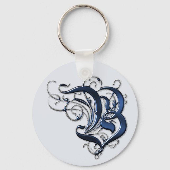 Porte-clés Initiales vintages B (Recto)