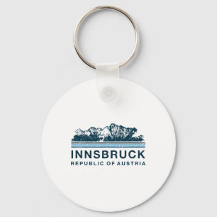 Porte-clés Innsbruck Autriche Montagnes Autriche Vintag ski a