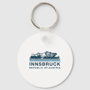 Porte-clés Innsbruck Autriche Montagnes Autrichien Ski Vintag