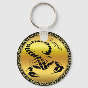 Porte-clés Insecte très venimeux toxique de scorpion d'or