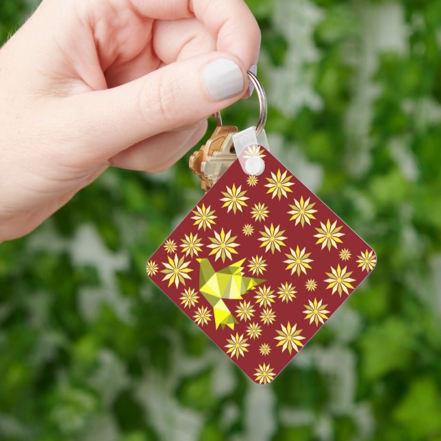 PORTE-CLÉS INSÉPARABLE AVEC DON DE FLEURS JOUR SPÉCIAL, ANNIV (main)