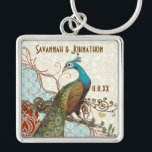 Porte-clés Inséparable vintage Peacock Mariage damassé Porte<br><div class="desc">Enregistrer la date ou l'anniversaire Mariage Keepsaké Porte - clé Crème, Coral et Aqua Damask Brown Curvy Swirls Elégant Peacock Vintage Personnalisé avec Mariée et Champions Noms et Mariage Date voir plus Produits pour oiseaux vintages Peacock Wedding Invitations Vintage Paisley Peacock Colors ou Fuchsia et Lime Paisley Faire-part de mariage...</div>
