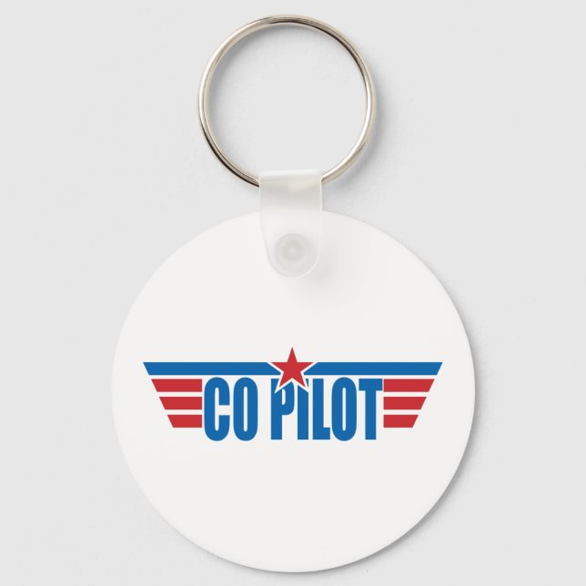 Porte-clés Insigne d'ailes du copilote - Aviation (Recto)