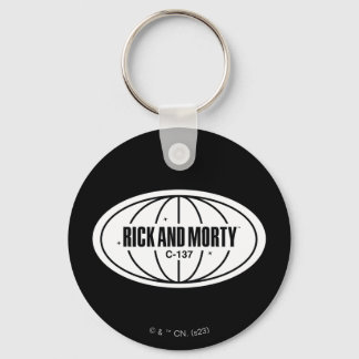 Porte-clés Insigne de cote Retro Rick et Morty C-137