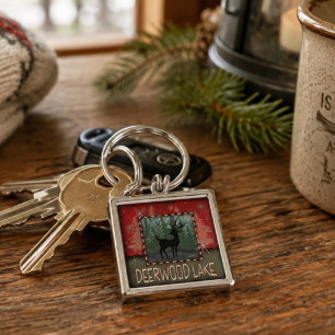 Porte-clés inspirant Deerwood Lake Deer Rustique