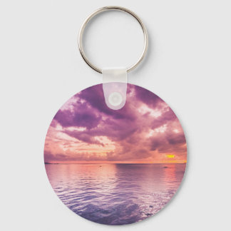 Porte-clés Inspiration du coucher de soleil sur l'océan