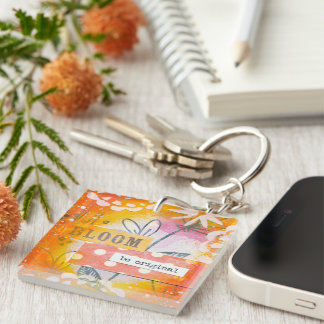 Porte-clés Inspiration Orange et Rose Gras