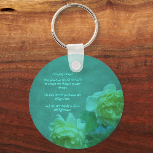 Porte-clés Inspiration Rose de la prière de sérénité