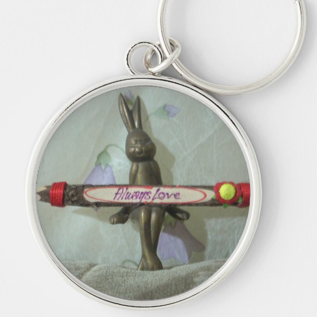 Porte-clés Inspirational Rabbit : Always Love Sign Art Print (Devant)