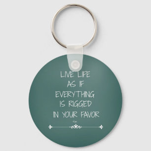 Porte-clés Inspirational Rumi Cite Live Life comme si...