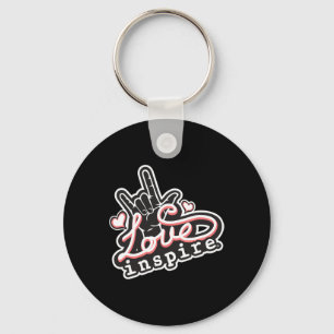 Porte-clés Inspirer l'amour Asl Ily Langue des signes Sourds