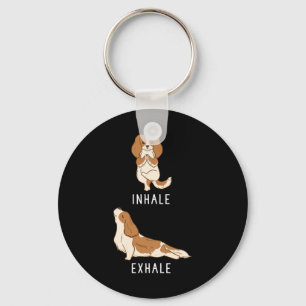 Porte-clés Inspirez Expirez Cavalier King Charles Spaniel Drô