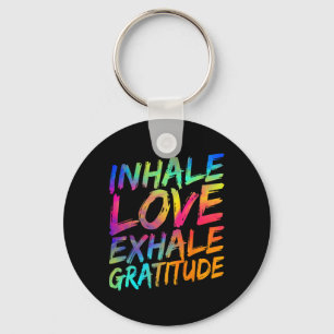 Porte-clés Inspirez l'amour expirez la gratitude Yoga Méditat