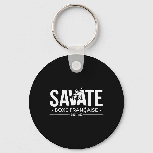 Porte-clés Instructeur de Savate Arts Martiaux Français Kickb (Recto)