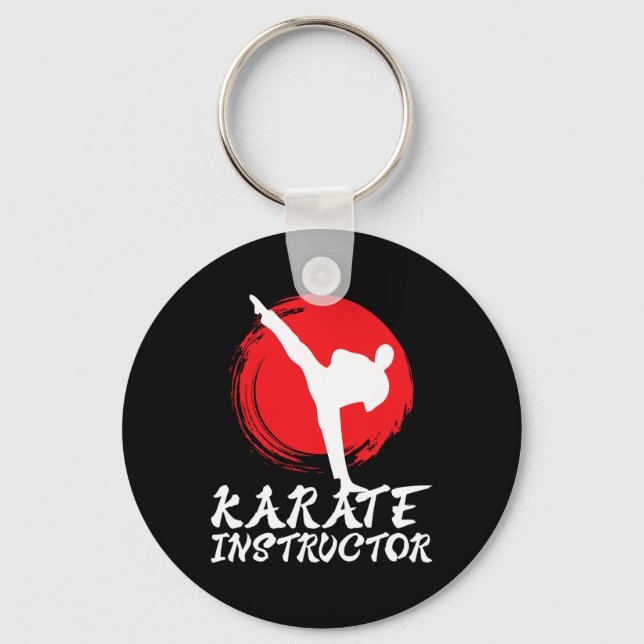 Porte-clés Instructeur Karate Enseignant Karate Instructeur K (Recto)