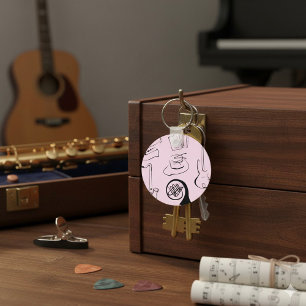 Porte-clés Instruments De Musique Sur Porte - clé Rose