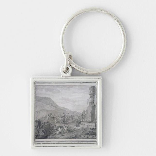 Porte-clés Insulaires et monuments de l'île de Pâques, 1786 (Devant)