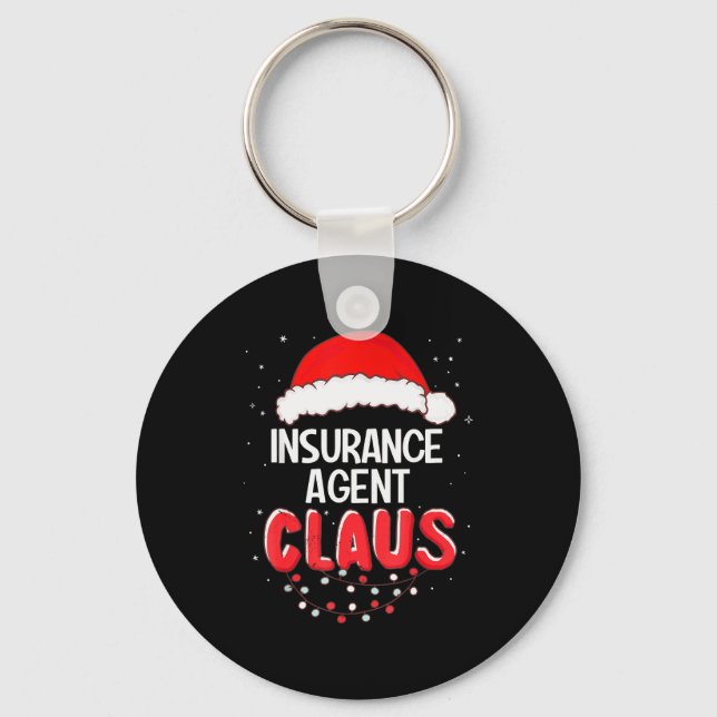Porte-clés Insurance Agent Santa Claus Christmas Matching Cos (Recto)