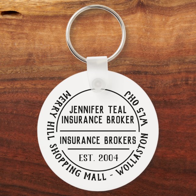 Porte-clés Insurance Company Promotional Keychain (Verso)