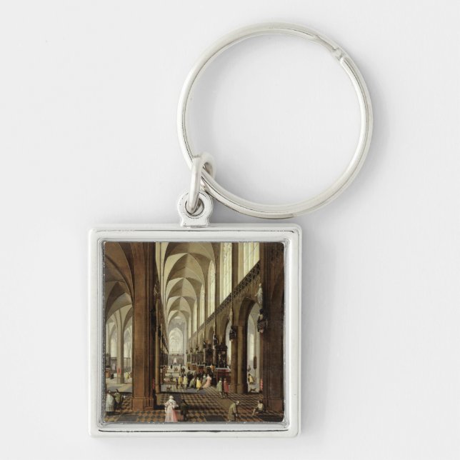 Porte-clés Intérieur de la cathédrale d'Anvers, c.1650 (Devant)