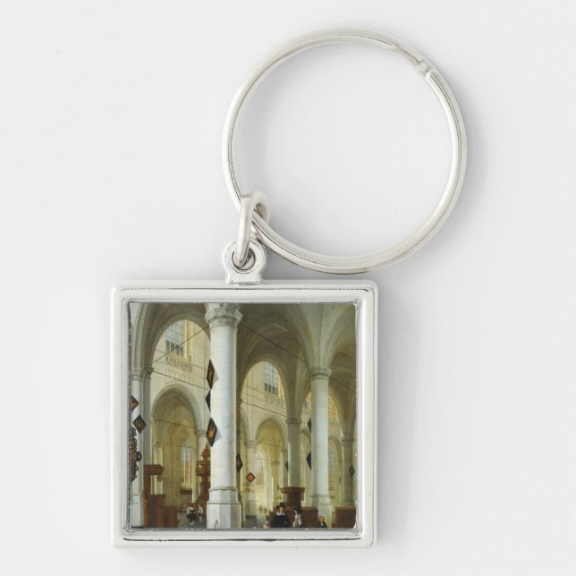 Porte-clés Intérieur de l'Oude Kerk à Delft (Devant)