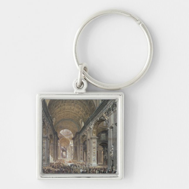 Porte-clés Intérieur de St Peter, Rome, 1867 (Devant)