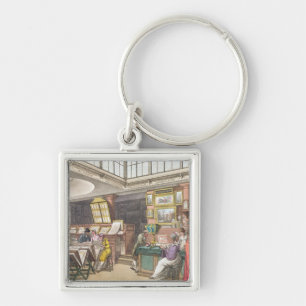 Porte-clés Intérieur dépôt d'Ackermann du "des arts, Lit