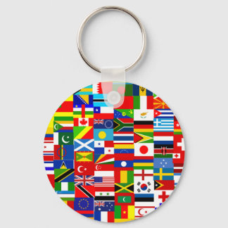 Porte-clés International World Wide Flag Collage