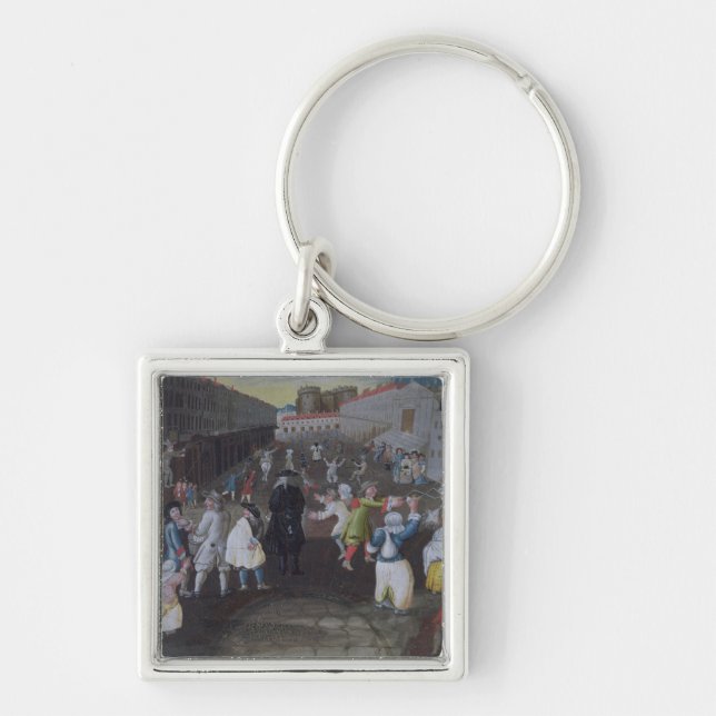 Porte-clés Interprètes de rue au carnaval Populaire (Devant)