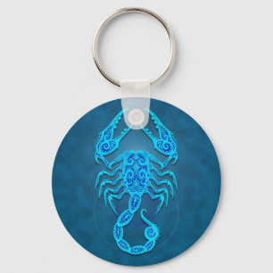 Porte-clés Intricate Blue Tribal Scorpio