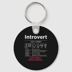 Porte-clés Introvert 100% Loner Garder loin des gens - Intro