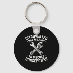 Porte-clés Introvert Horsepower Cote Humour mécanique de clé