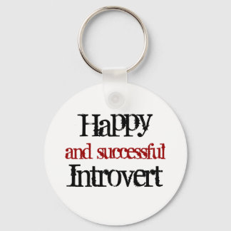 Porte-clés introverti heureux et réussi