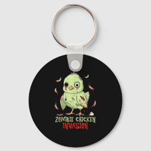 Porte-clés Invasion de poulets zombies poulette mignonne dézi