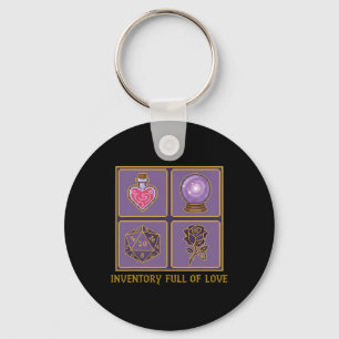 Porte-clés Inventaire plein d'amour Mignon Joueur Jeux Médiév