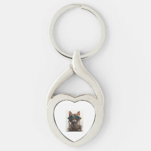 Porte-clés Inventeur de chats Steampunk