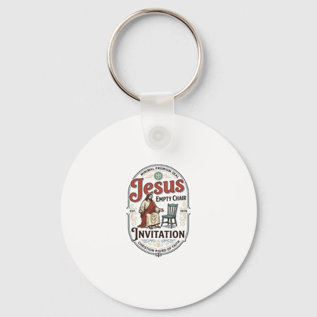 Porte-clés Invitation Jésus Chaise Vide Invitation Jésus Chai (Recto)
