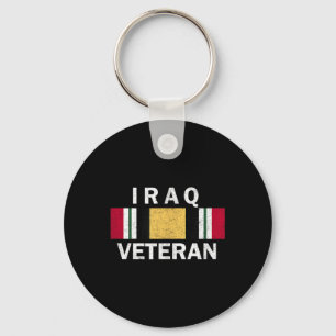 Porte-clés Irak Vétérinaire Irak Service de guerre Ruban Dist