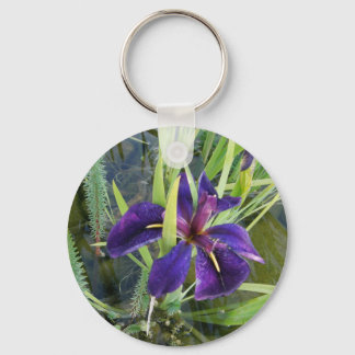 Porte-clés Iris à eau violet